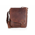 Leather Shoulder Bag Kingston - Genuine Full-Grain Leather Crossbody Shoulder Bag
